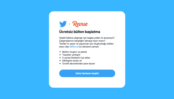 Twitter, Revue entegrasyonunu Türkiye’de de test etmeye başladı