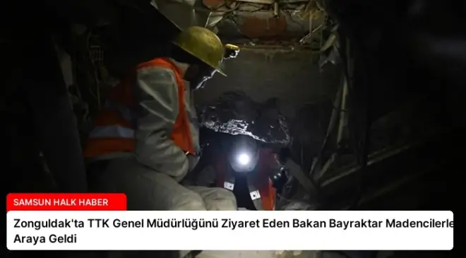 Zonguldak’ta TTK Genel Müdürlüğünü Ziyaret Eden Bakan Bayraktar Madencilerle Bir Araya Geldi