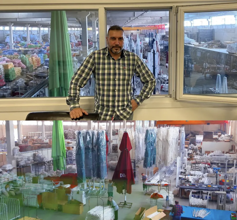 Akbrella 300×300 cm Yandan Direkli Bahçe Şemsiyesi