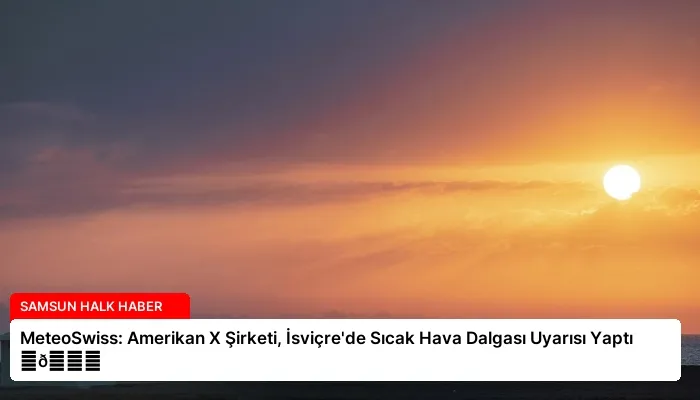 MeteoSwiss: Amerikan X Şirketi, İsviçre’de Sıcak Hava Dalgası Uyarısı Yaptı ⏬👇