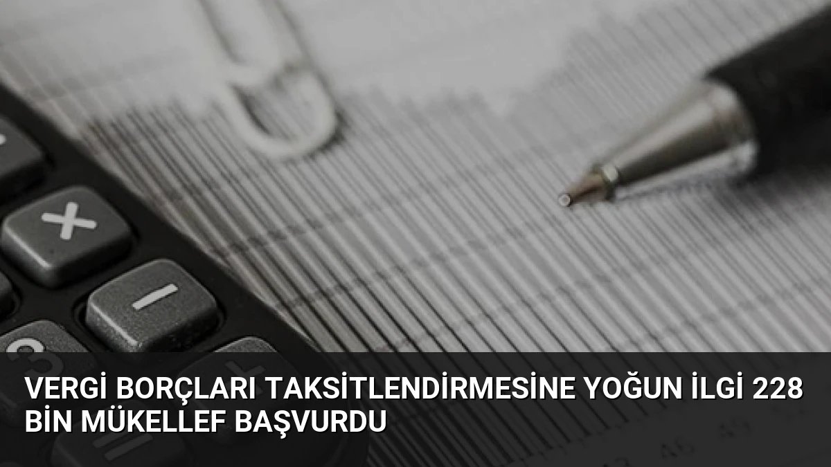 Vergi Borçları Taksitlendirmesine Yoğun İlgi 228 Bin Mükellef Başvurdu