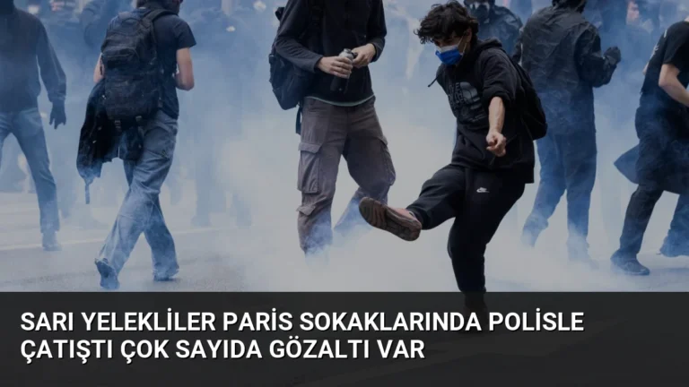 Sarı Yelekliler Paris Sokaklarında Polisle Çatıştı Çok Sayıda Gözaltı Var